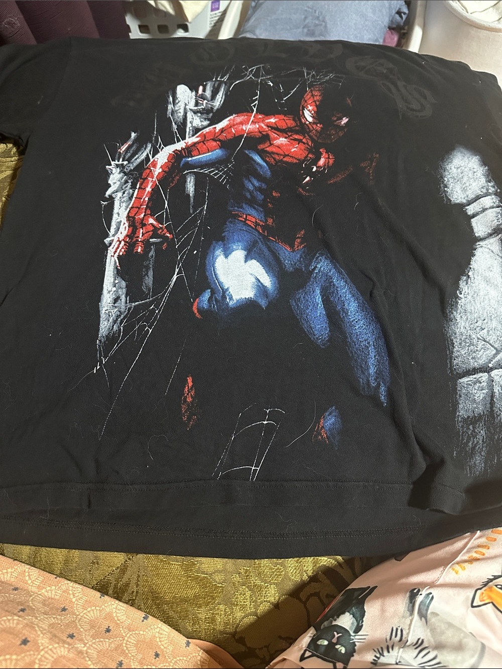 Darc Sport Black Spider-Man Graphic Tee - Red & Blue Print